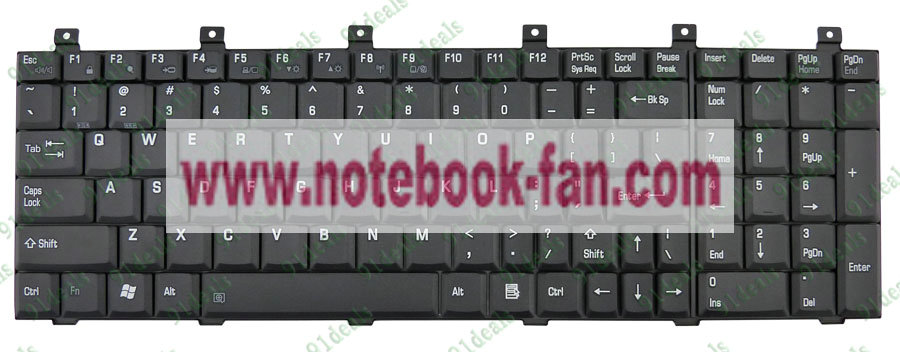 NEW Toshiba K000026590 MP-03233US-698 US Black Keyboard